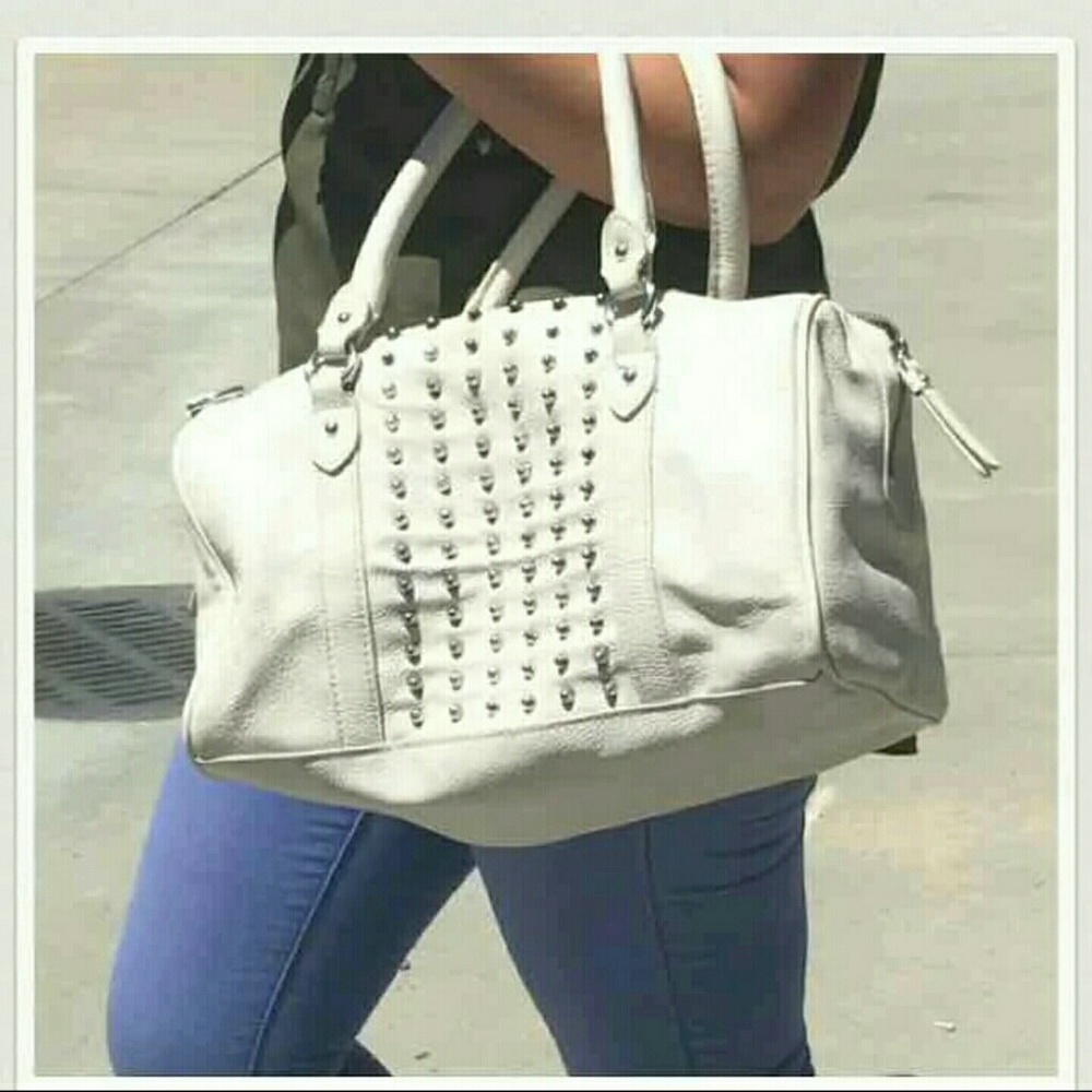 H&M White Studded Handbag